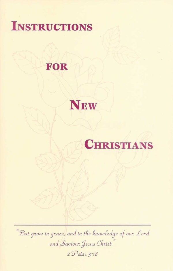 Instructions For New Christians