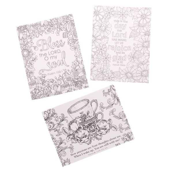 Psalms in Color: Cards to Color and Share -Box of 44 - Image 2