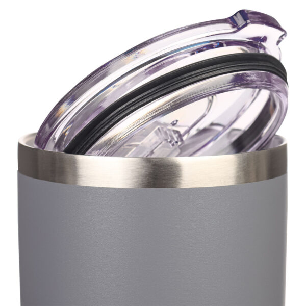 Walk By Faith Gray Stainless Steel Mug - 1 Corinthians 5:7 - Image 4