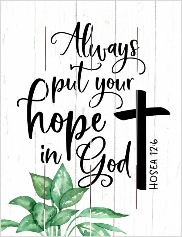 Pallet Art Hope in God 9x12