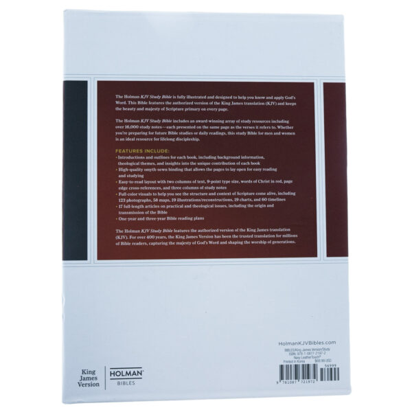 KJV Study Bible, Full-Color, Navy Leathertouch - Image 7