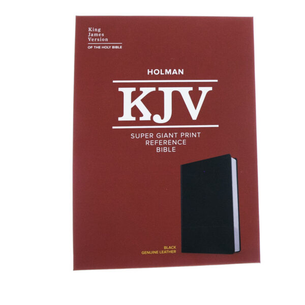 KJV Super Giant Print Reference Bible, Black Genuine Leather - Image 2