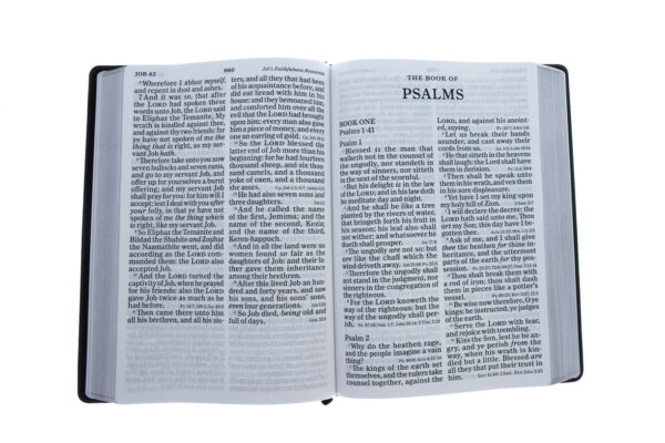 KJV Super Giant Print Reference Bible, Black Genuine Leather - Image 4