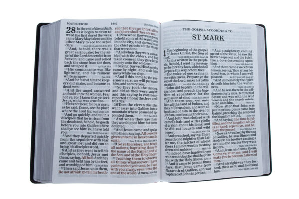 KJV Super Giant Print Reference Bible, Black Genuine Leather - Image 5