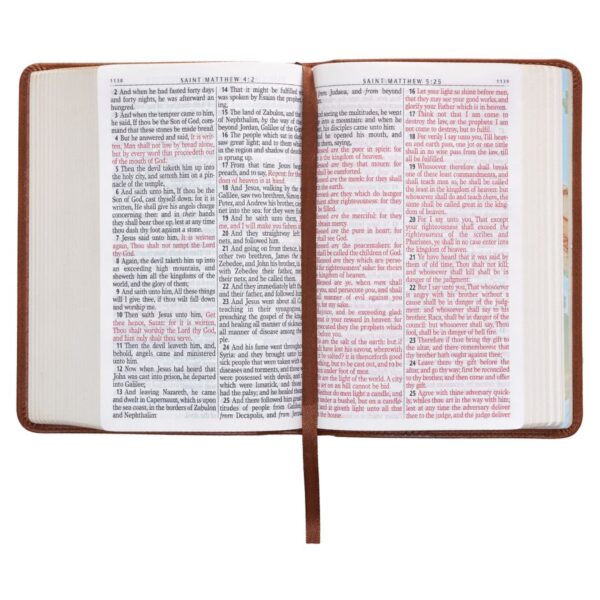 KJV Compact Large Print Lux-Leather Tan - Large Print - Image 6