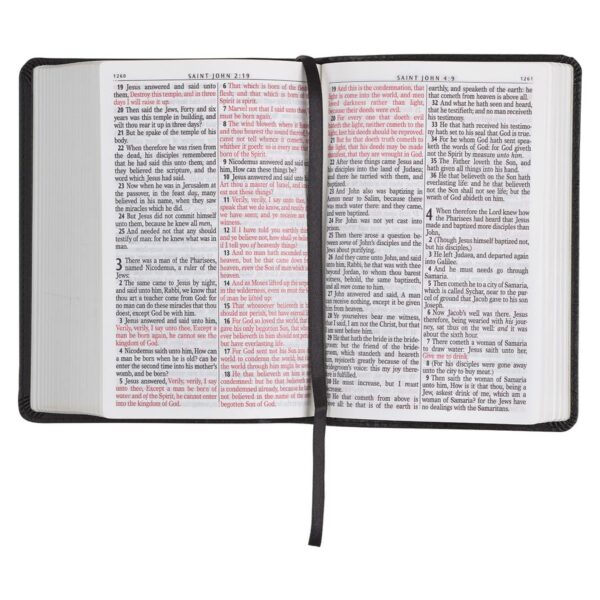 KJV Black Faux Leather Large Print Compact Bible - Image 6