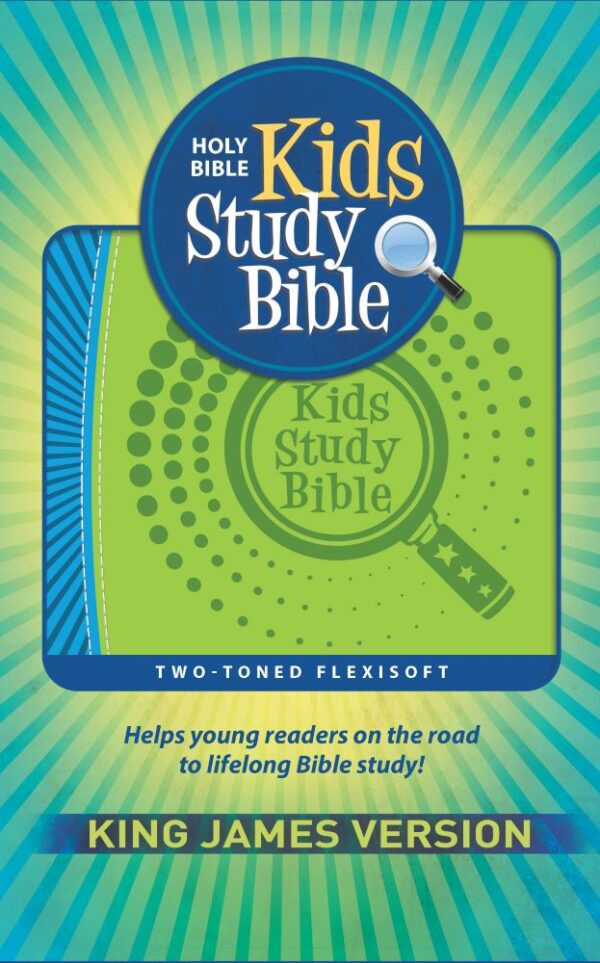 KJV Kids Study Bible Green/Blue Imitation Leather - Image 2