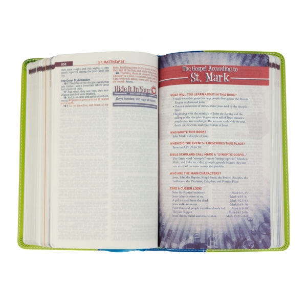 KJV Kids Study Bible Green/Blue Imitation Leather - Image 4