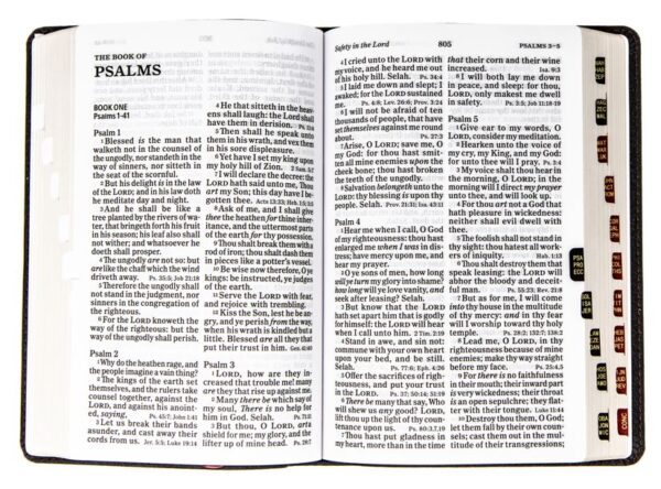 KJV Large Print Personal Size Reference Bible, Black Leathertouch Indexed - Image 2