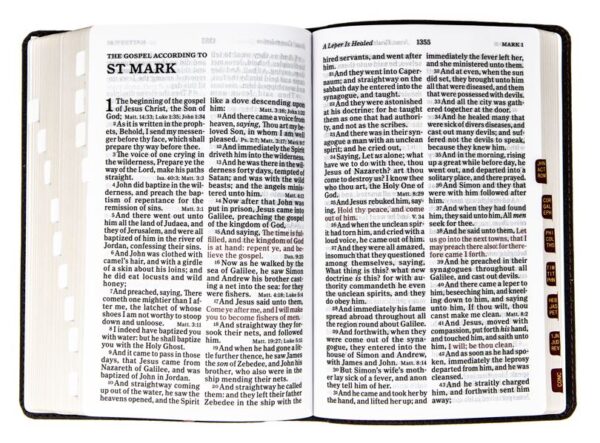 KJV Large Print Personal Size Reference Bible, Black Leathertouch Indexed - Image 3