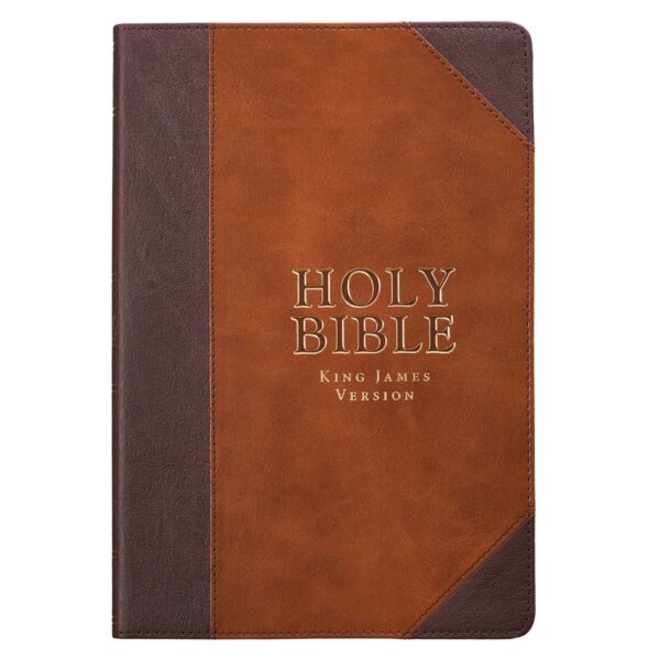 KJV Brown Faux Leather Large Print Thinline Bible