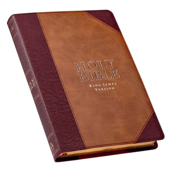 KJV Brown Faux Leather Large Print Thinline Bible - Image 3
