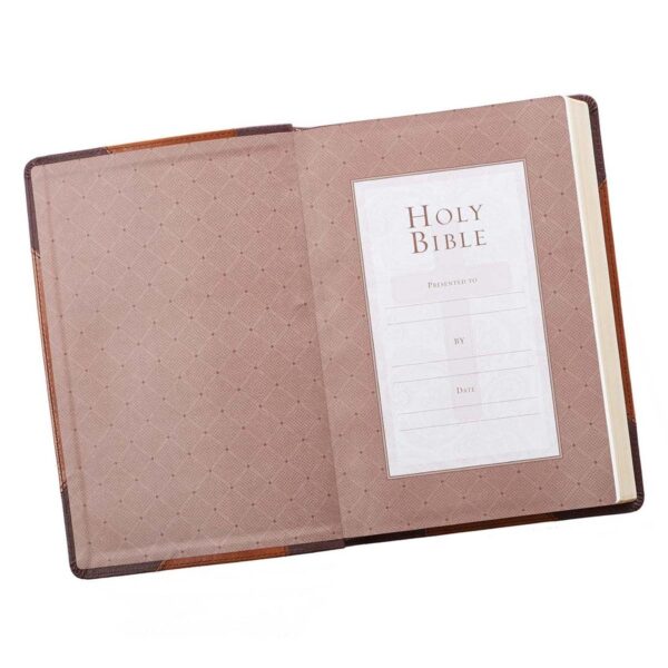 KJV Brown Faux Leather Large Print Thinline Bible - Image 4