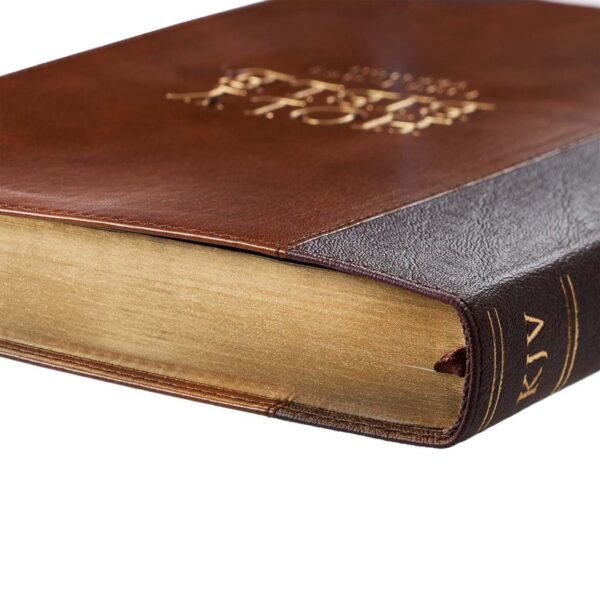 KJV Brown Faux Leather Large Print Thinline Bible - Image 5