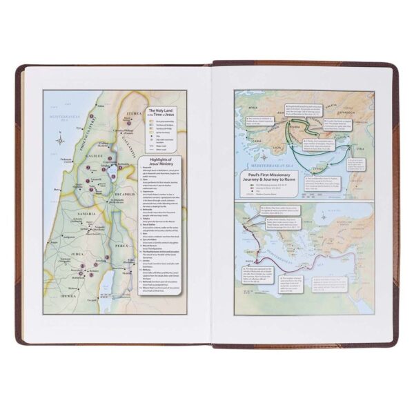 KJV Brown Faux Leather Large Print Thinline Bible - Image 6