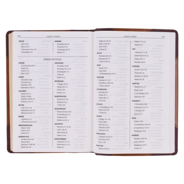 KJV Brown Faux Leather Large Print Thinline Bible - Image 9