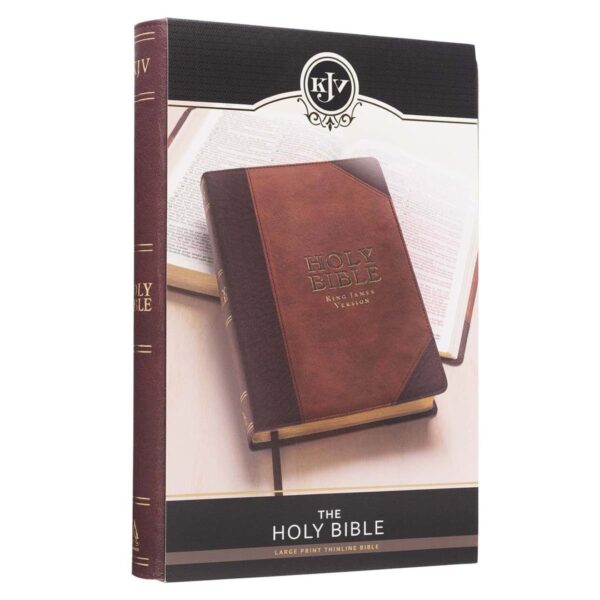 KJV Brown Faux Leather Large Print Thinline Bible - Image 10