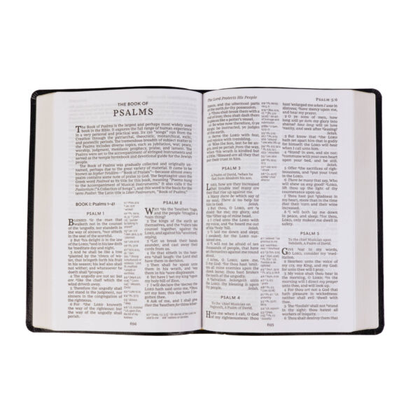 KJV Center-Column, Giant Print, Bonded Leather, Black, Red Letter - Image 2