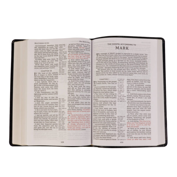 KJV Center-Column, Giant Print, Bonded Leather, Black, Red Letter - Image 3