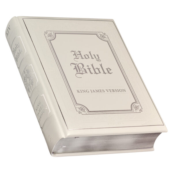 KJV White Faux Leather Family Bible HC Padded - Image 3