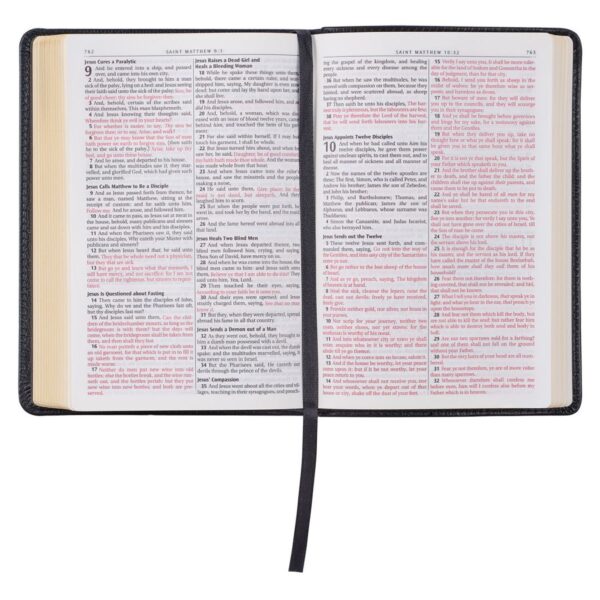 KJV Compact Bible Black Full Grain Leather - Image 6