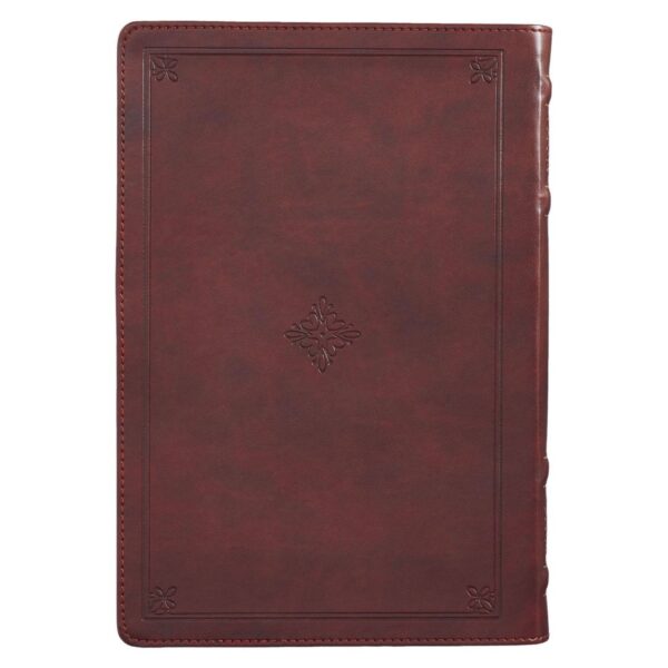KJV Burgundy Faux Leather Large Print Thinline - Thumb Index - Image 2