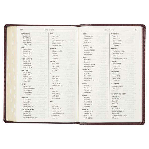 KJV Burgundy Faux Leather Large Print Thinline - Thumb Index - Image 11