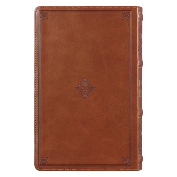 KJV Saddle Tan Faux Leather Giant Print Standard-size - Thumb Index - Image 2