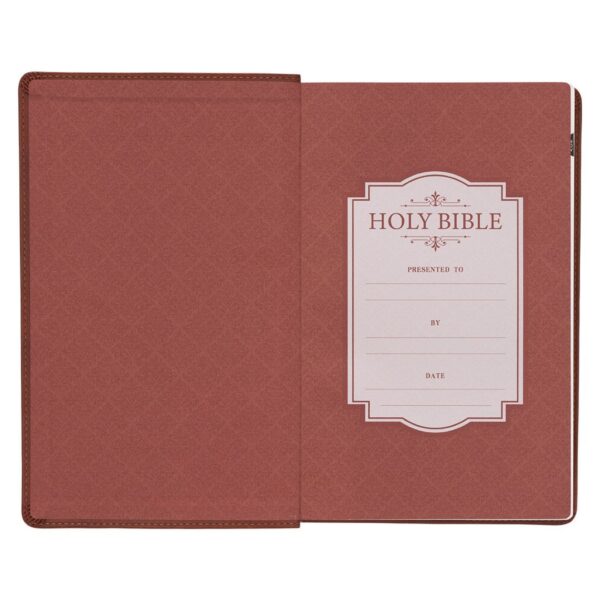 KJV Saddle Tan Faux Leather Giant Print Standard-size - Thumb Index - Image 4