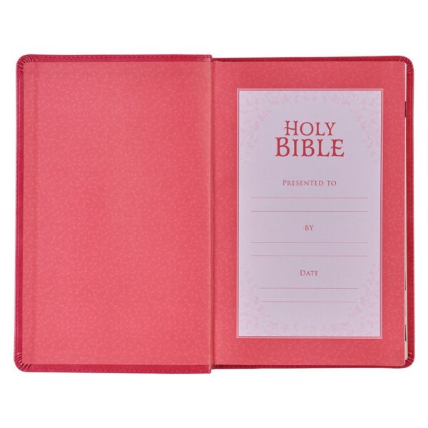 KJV Pink Faux Leather Deluxe Gift Bible - Thumb Index - Image 4
