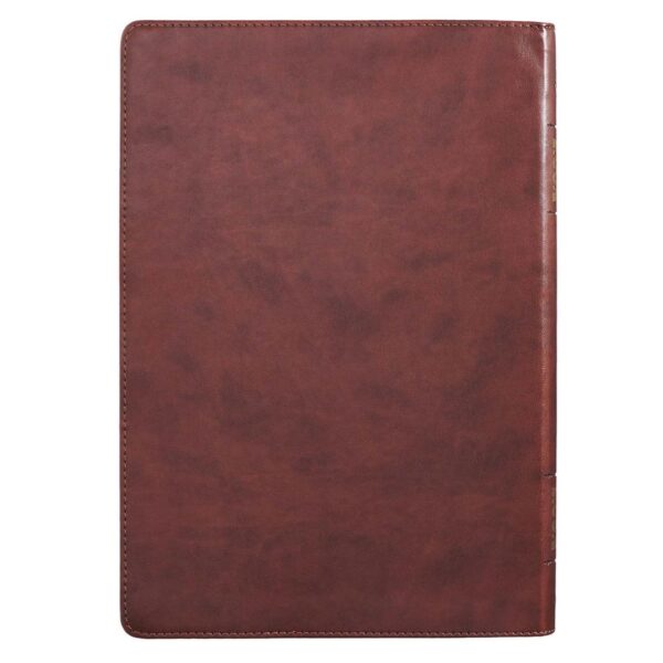 KJV Chestnut Brown Faux Leather Super Giant Print - Thumb Index - Image 2