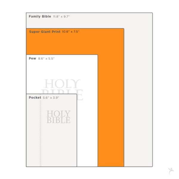 KJV Chestnut Brown Faux Leather Super Giant Print - Thumb Index - Image 12