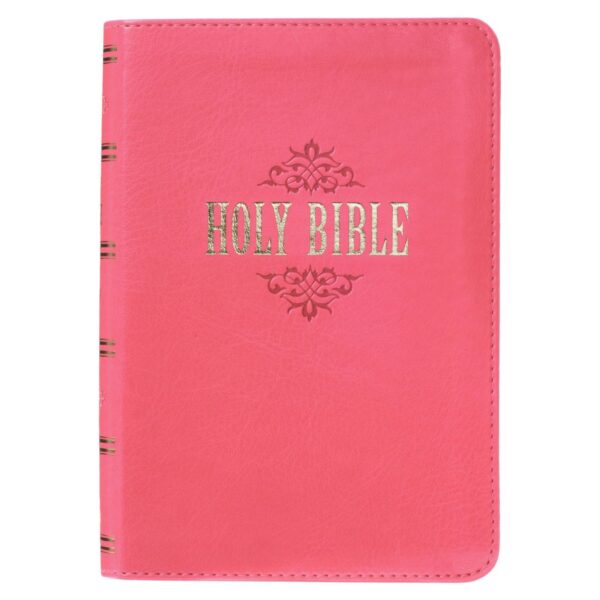 KJV Pink Faux Leather Large Print Compact Bible