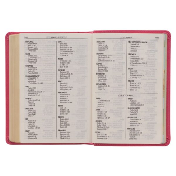 KJV Pink Faux Leather Large Print Compact Bible - Image 8
