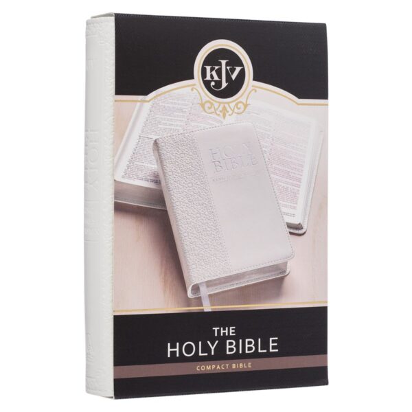 KJV White Faux Leather Compact Bible - Image 11