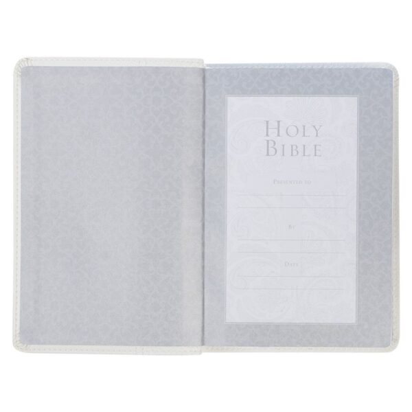 KJV White Faux Leather Compact Bible - Image 4