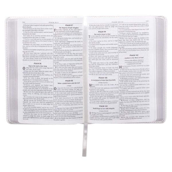 KJV White Faux Leather Compact Bible - Image 9