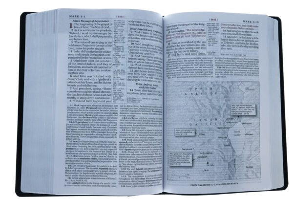 KJV Study Bible, Large Print, Bonded Leather, Black - Image 5