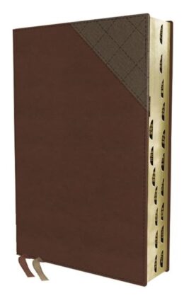 Image of NIV Thinline Bible Leathersoft – Brown Thumb Indexed