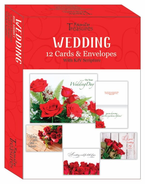 Boxed Wedding Cards - Rose Bouquet