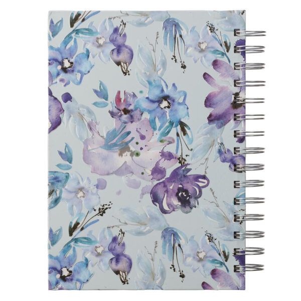 Purple Posies It Is Well With My Soul Large Wirebound Journal - Image 2