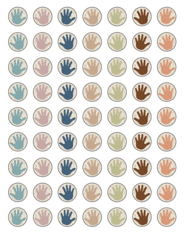 Everyone is Welcome Helping Hands Mini Stickers - Image 2