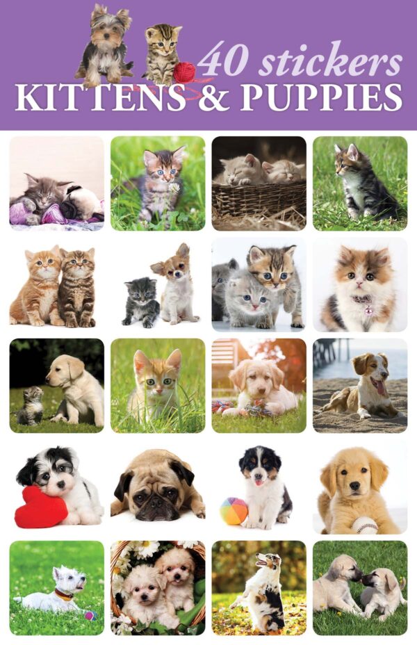 Stickers Kittens & Puppies 40pk