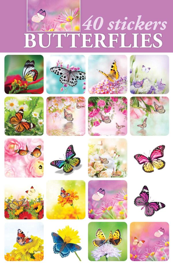 Stickers: Butterflies 40pk