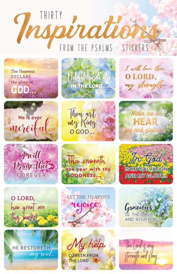 Stickers Inspirations from the Psalms