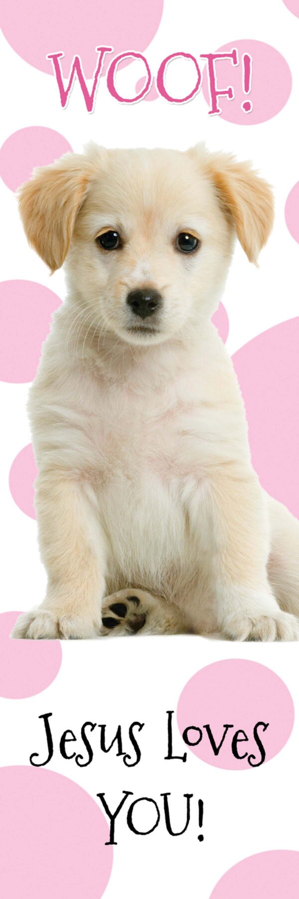 Bookmark: Pink Puppy with Pink Polka Dot