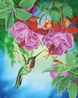 Image of Crystal Large Framed Kit Hummingbird