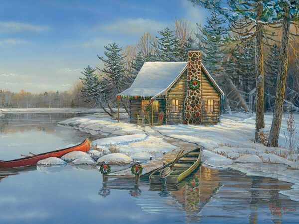 Puzzle Winter Cabin 275 pc Easy Handling - Discontinued