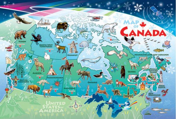 Puzzle Floor Map of Canada 36  pc