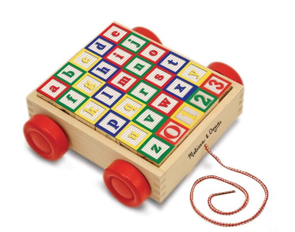 Wooden ABC Block Cart